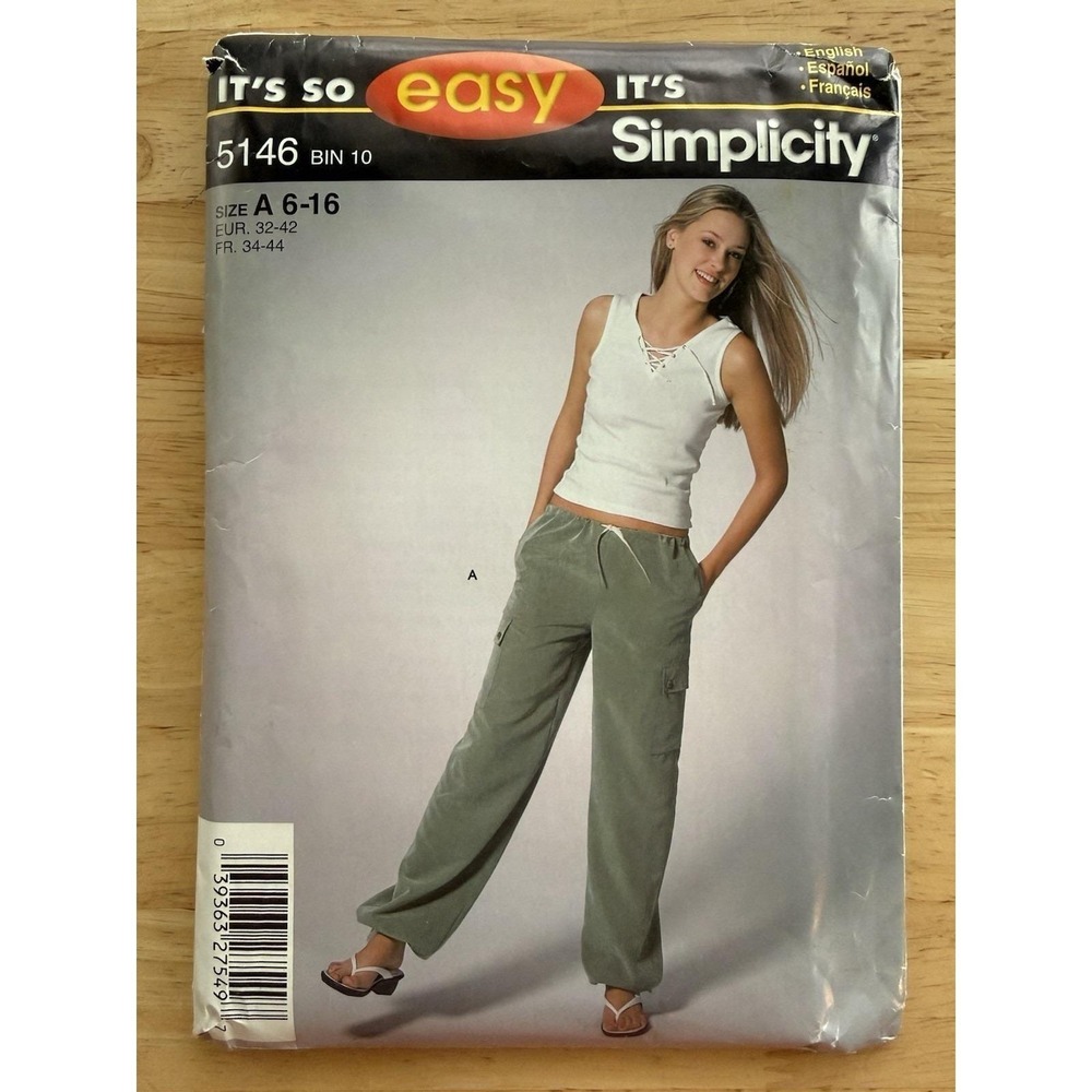 Simplicity It's So Easy Pattern‎ 5146 Misses' Pants Size 6-16